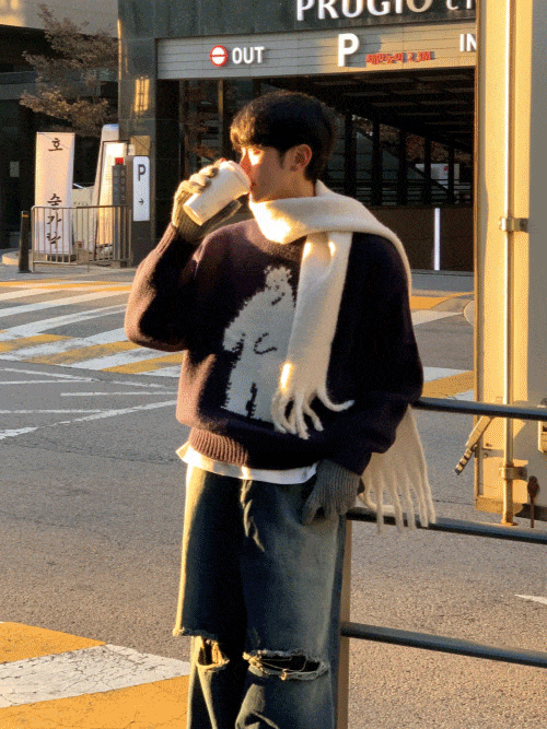 윈터 베어 울 니트