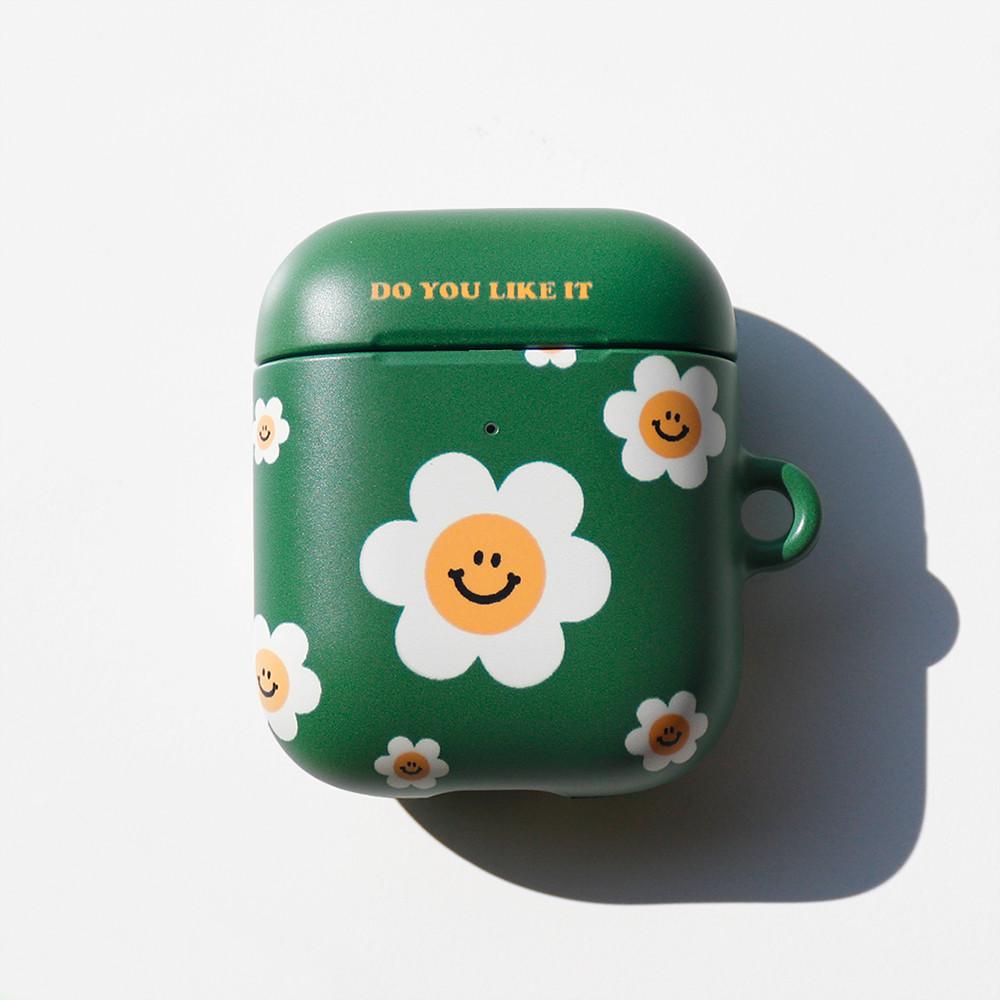 에어팟 2세대 케이스 1세대 호환 슬림 무광 하드 플라워샤워