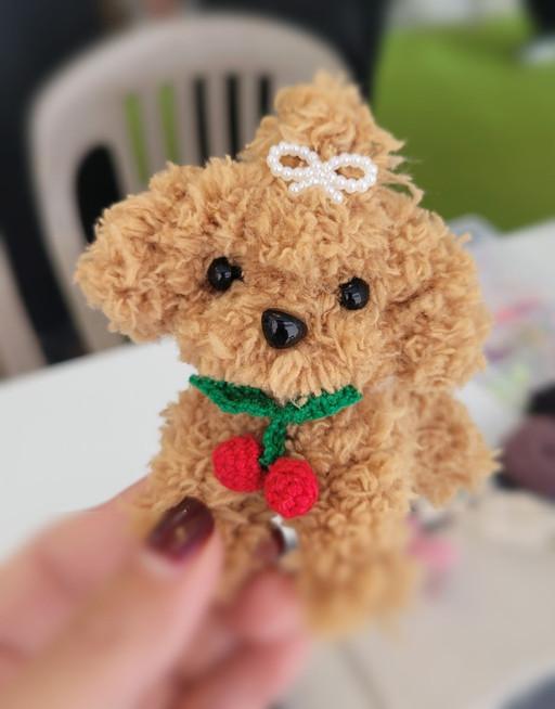 🧡리뷰이벤트🎁미니어처강아지 모루인형키링