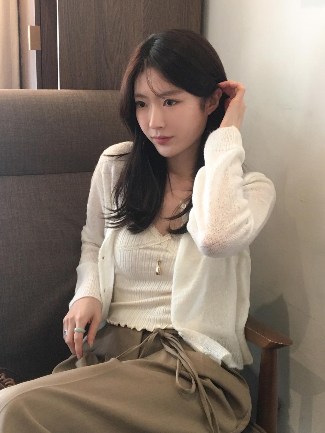 르보네어 소피 라운드 모헤어 가디건 cd (3color)