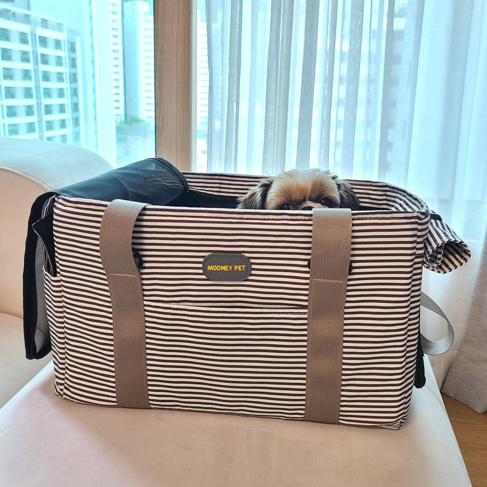 강아지 숄더백 반려견 이동가방 아시아나 항공 고양이 이동장 기내용 슬링백 M : 모드니펫