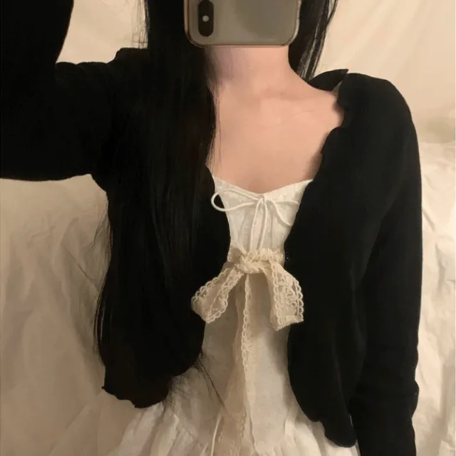 ribbon lace bolero - 리본 레이스 볼레로 가디건