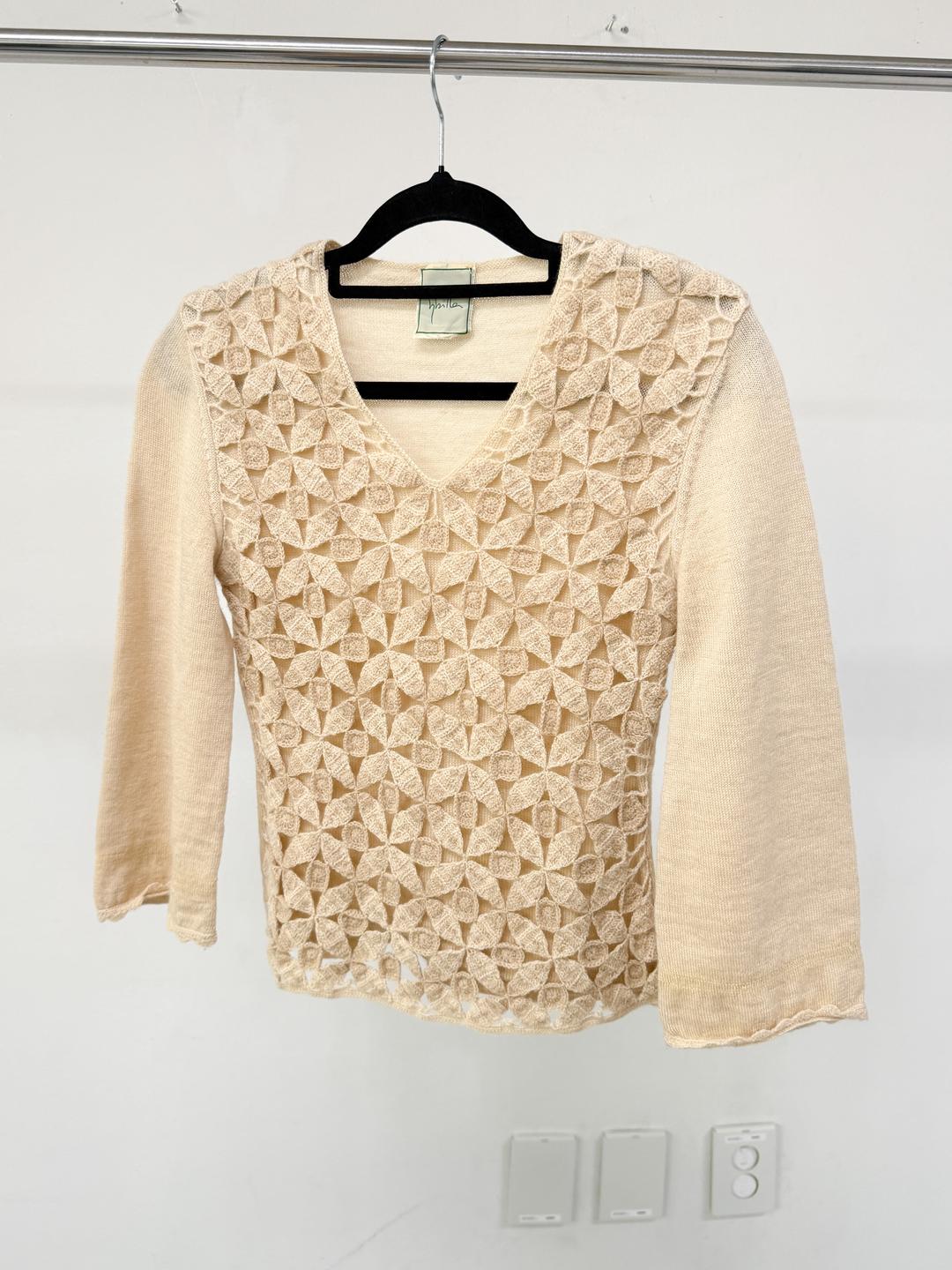 897. Crochet Knit Top