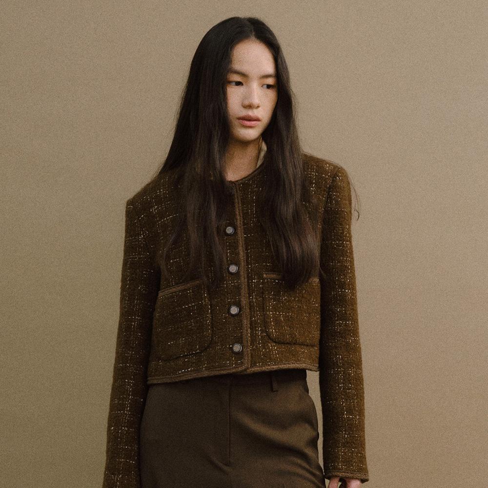 [2차리오더]DOCENT TWEED JACKET (BROWN)