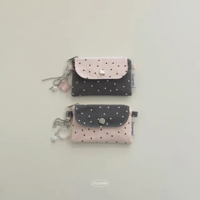 미니 별 배색 카드 지갑 2color