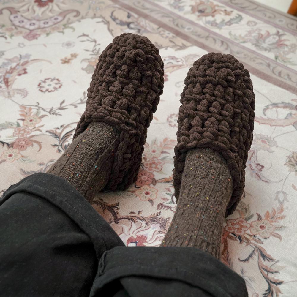 폭신한 곰발바닥 겨울 룸슈즈 풀커버 -  수면실 뜨개질 덧버선 코바늘diy 패키지 겨울 집콕 취미 덧신뜨기