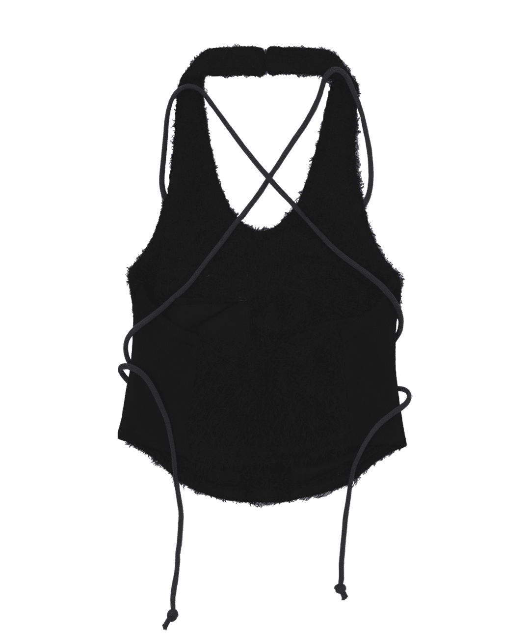 Side Pocket Halter Knit / Black