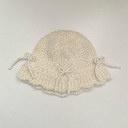 (10일소요)Ribbon wool bucket hat