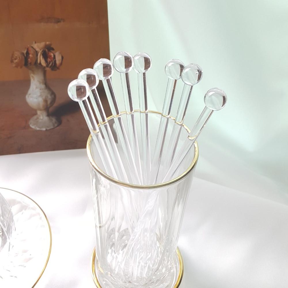 투명 하이볼 머들러 칵테일 스틱 커피 롱티스푼 M