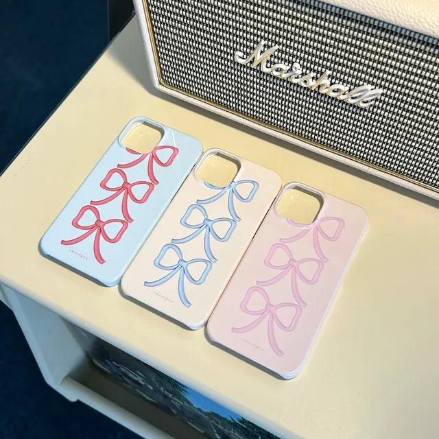 [Ribbon hard case] 6color 리본 케이스 아이폰 갤럭시 폰케이스 발레 발레코어룩