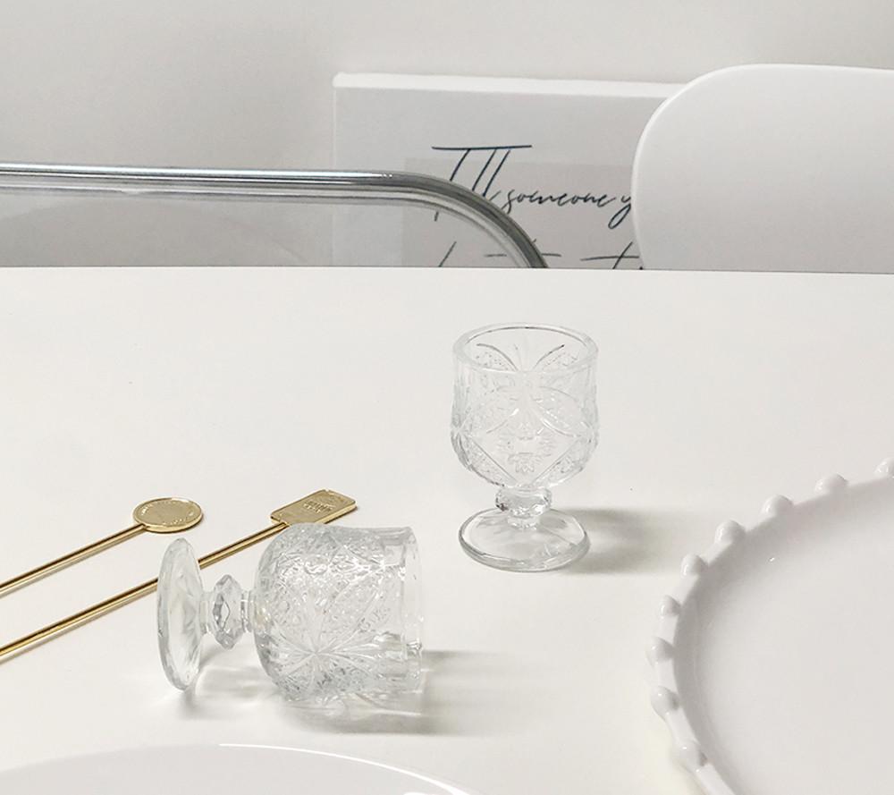 달링룸 감성 쁘띠 소주잔 / 양주잔 (50ml) _ 나비패턴ver