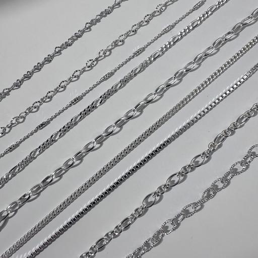 925실버 데일리 레이어드 심플 체인 은팔찌 발찌