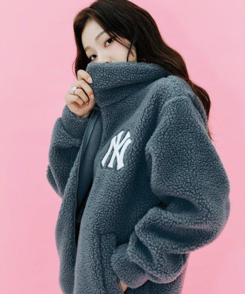 베이직 스탠드넥 덤블 후리스 점퍼 NY (D.Grey)