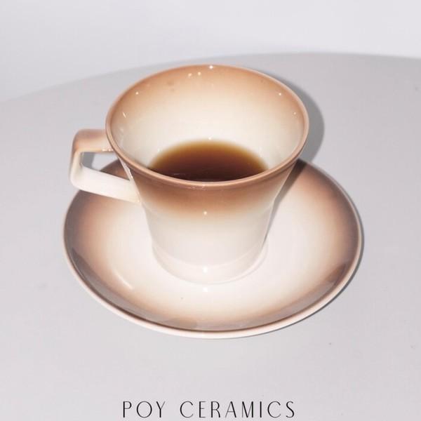 GRADIENT MUG SET/ OVALPLATE (POYCCERAMICS)_BROWN
