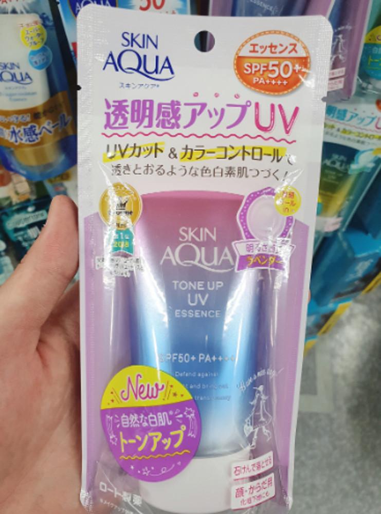 스킨 아쿠아 톤업 UV 에센스 선크림 라벤더 80g