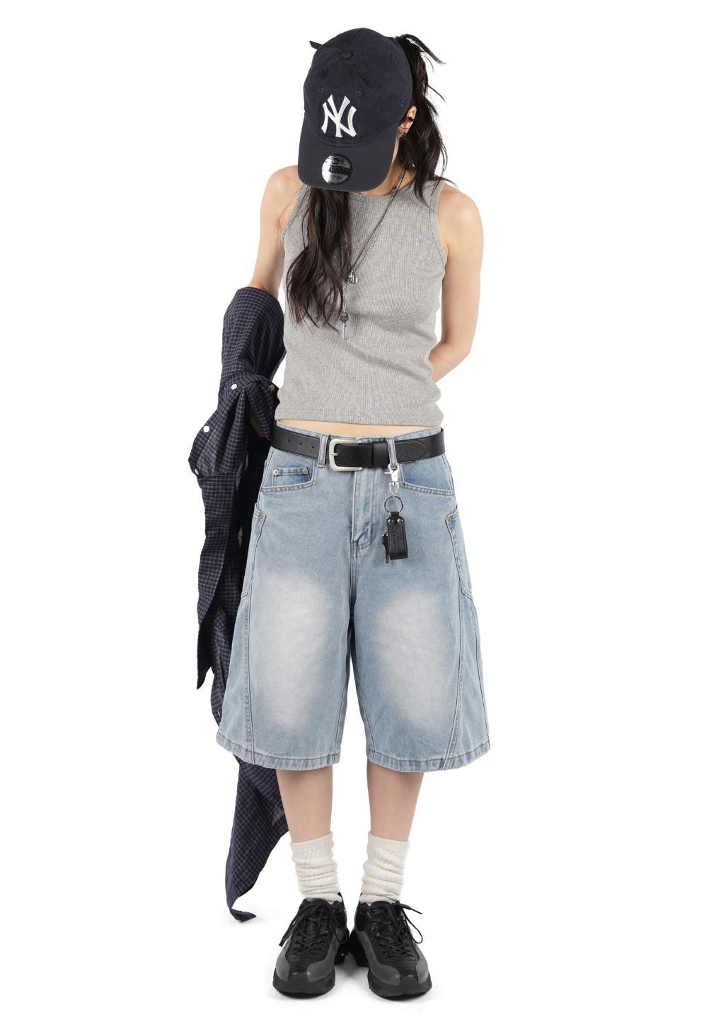 릿킴 SIDE POCKET BERMUDA JEANS