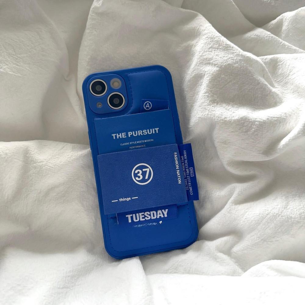 수심 Blue Padding Case 아이폰 케이스 힙한 심플 패딩 유니크 y2k 프로