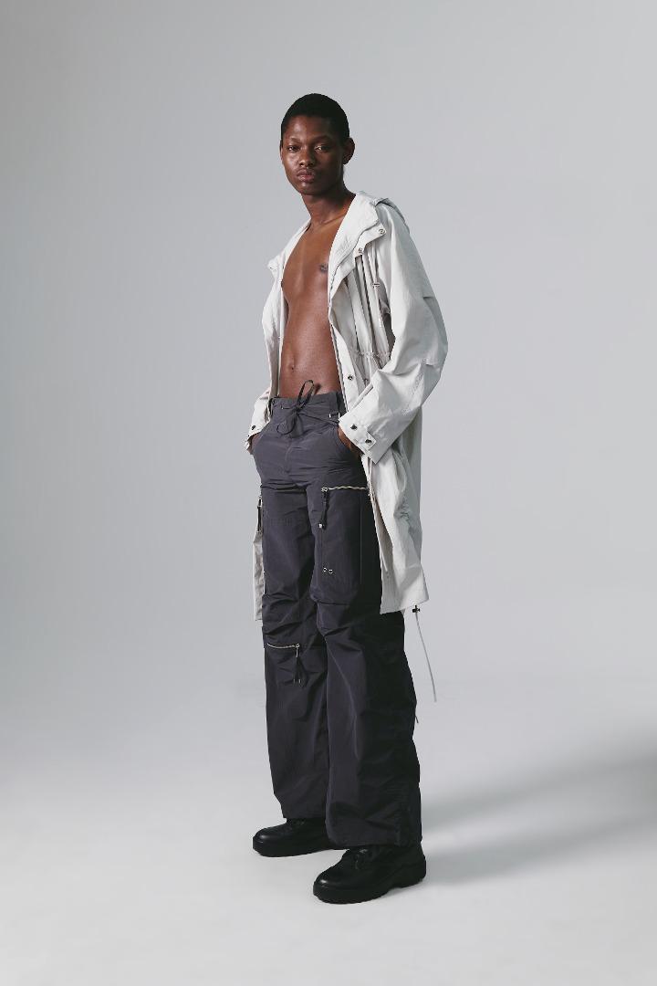 PUCKERING JOGGER PANTS (UNISEX) CHARCOAL