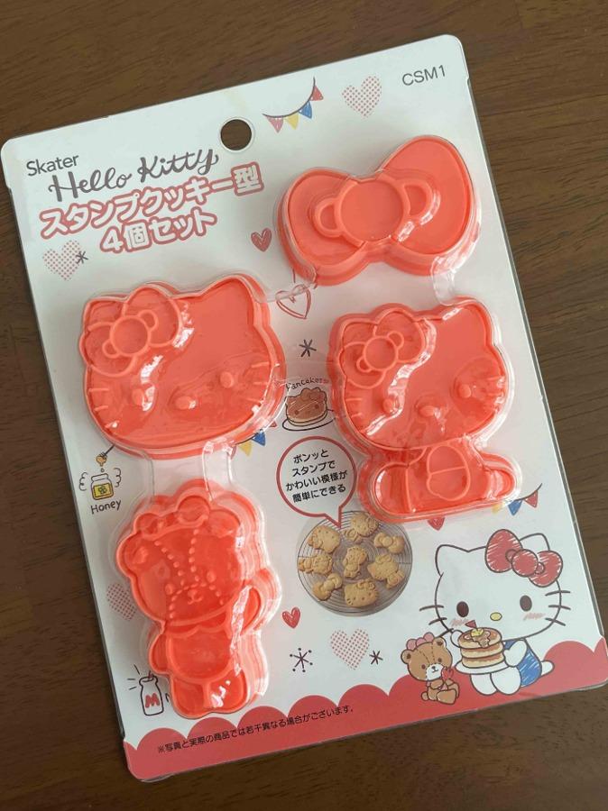헬로키티 타이니참 스탬프 쿠키틀 쿠키커터 세트(4pcs)