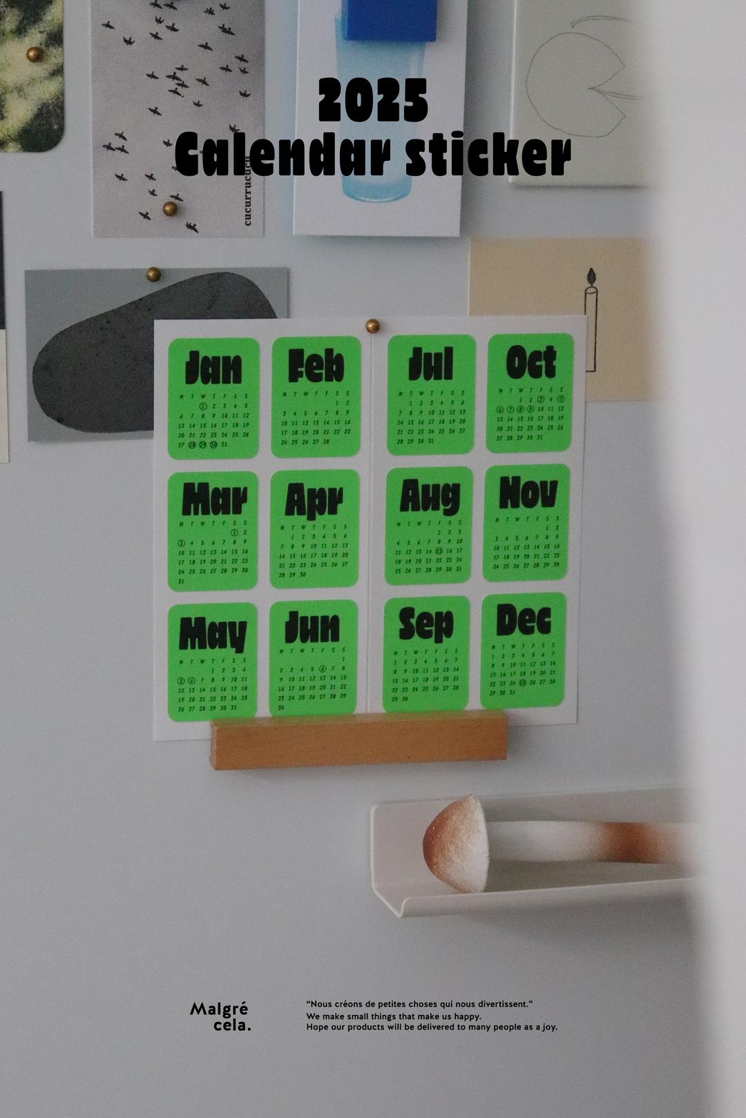 2025 Calendar sticker