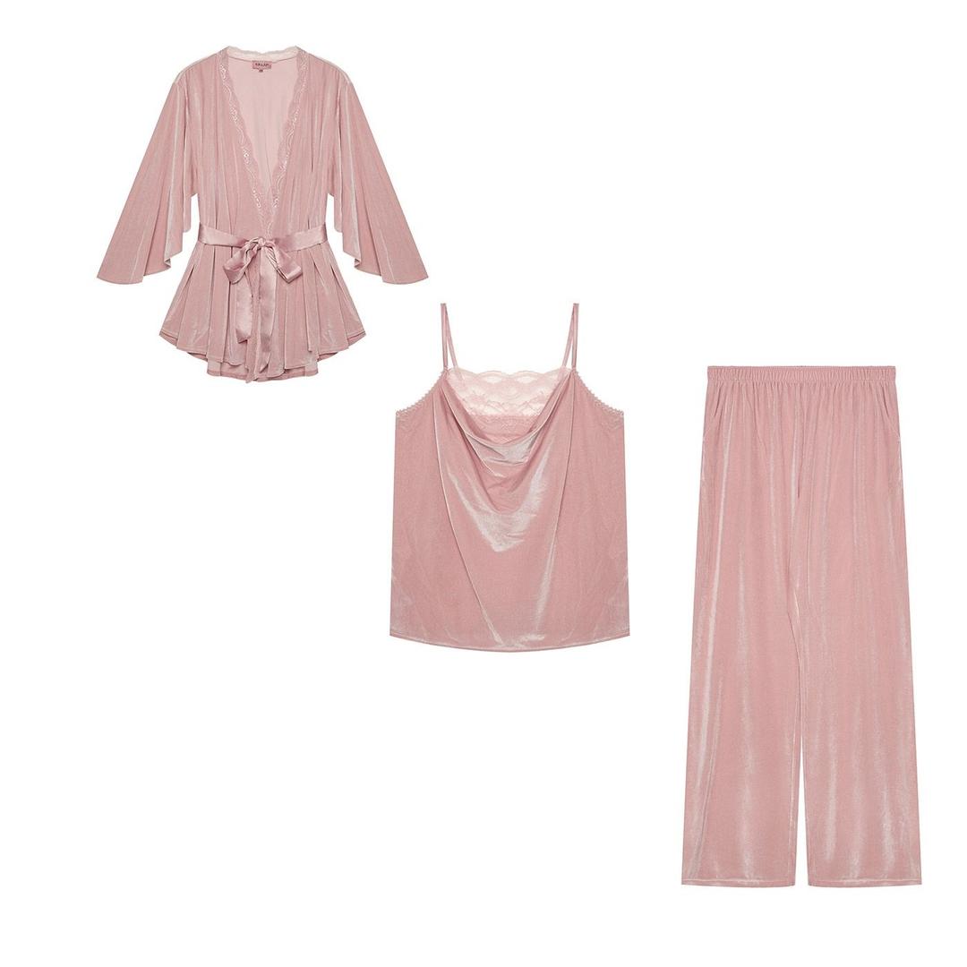 벨벳 홈웨어 셋업 EBFLF1V25M