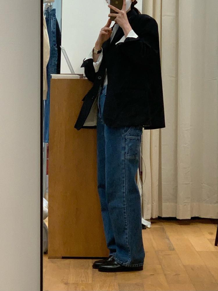 fllanel 플라넬 워크 데님 팬츠 카펜터 일자 진청바지