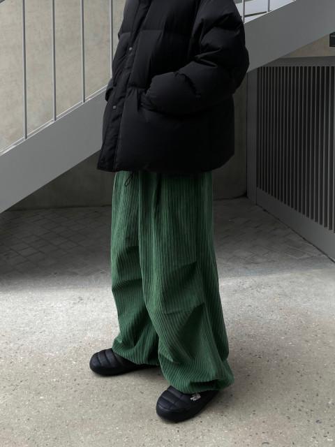 Green corduroy pants - 그린 코듀로이 골덴 스트링 팬츠