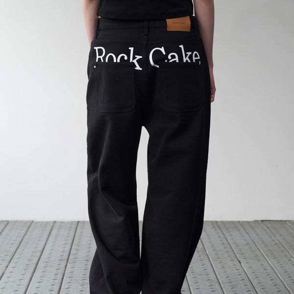 [3/11 예약배송] Lettering Hide Pants - Black