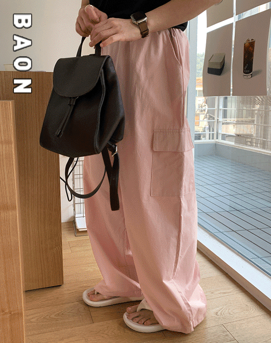 [롱ver추가][BAON] 바밀라 카고 밴딩 팬츠 (5color)
