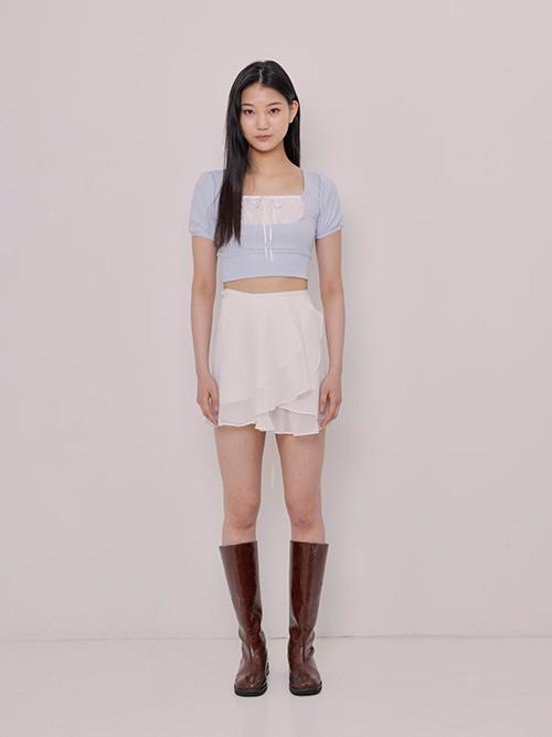 [4/7 예약배송] Blair wrap skirt (Ivory)