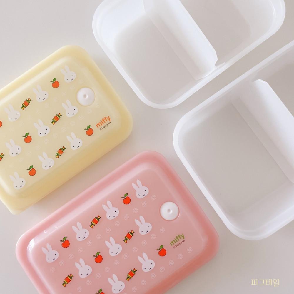 miffy 미피 캐릭터 보존용기 향균 전자레인지 식기세척기 소풍 간식통 샐러드통 도시락