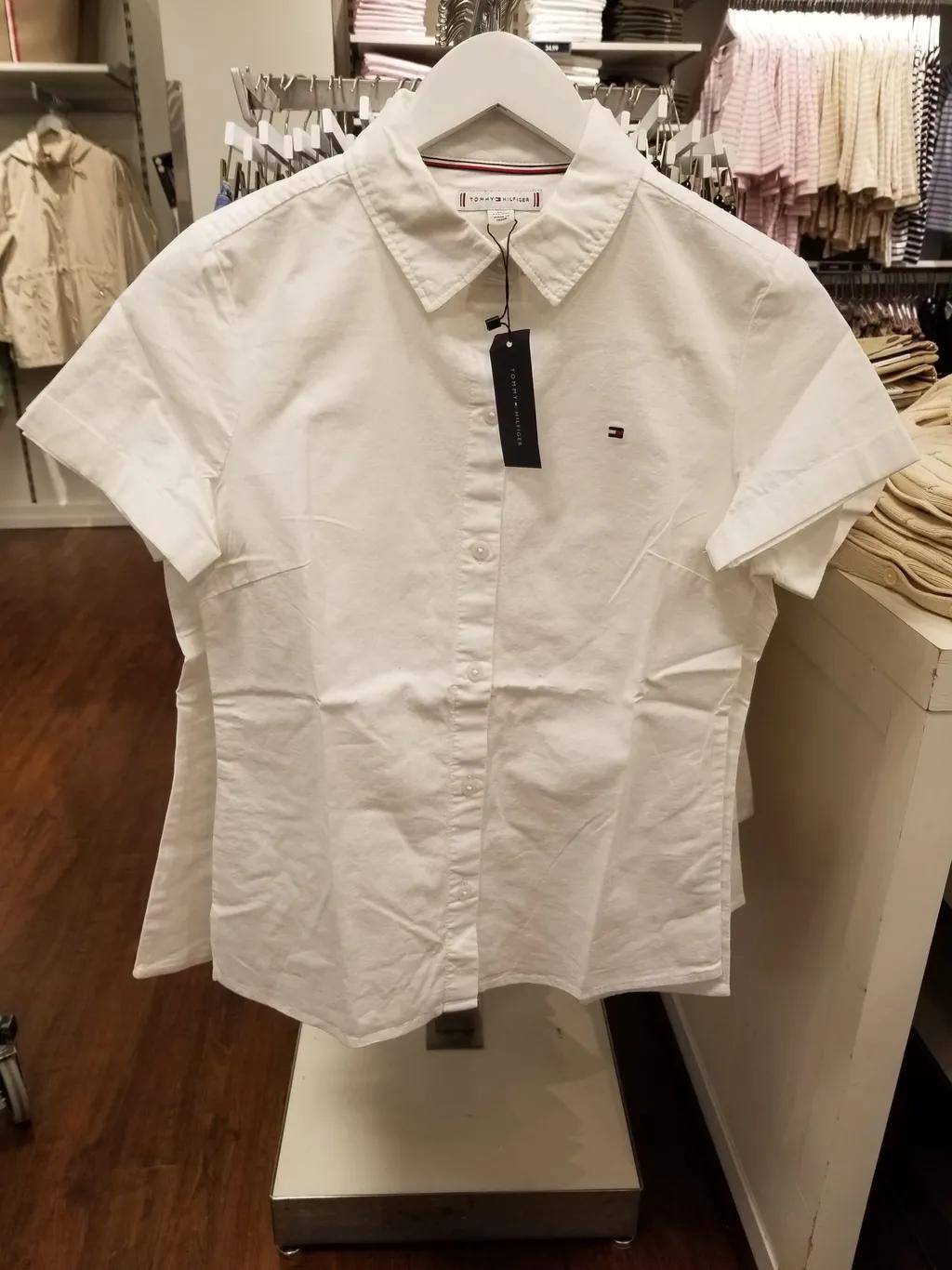 타미힐피거 NEW 24  여성용  옥스포드  반팔   셔츠 남방