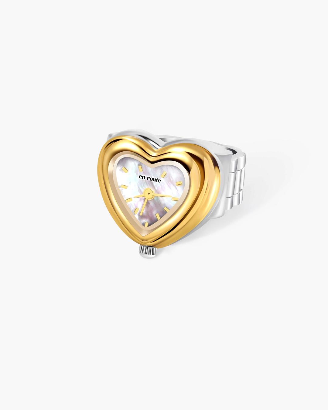 City Heart Two-Tone Watch Ring - Two-tone / 6