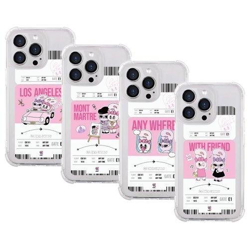 아이폰14 토끼 보딩패스 투명 울트라핏 케이스