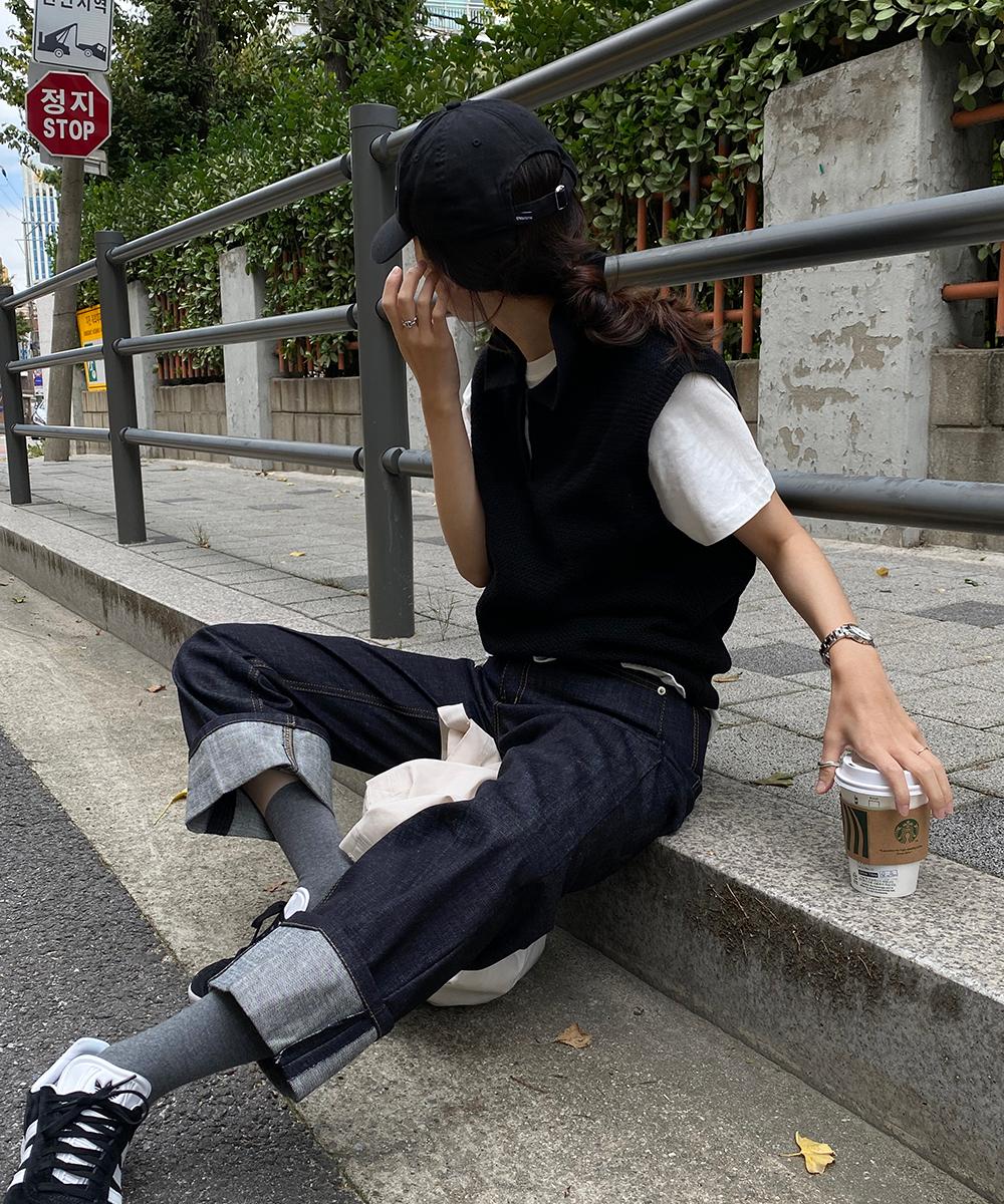 핸들 롤업 데님