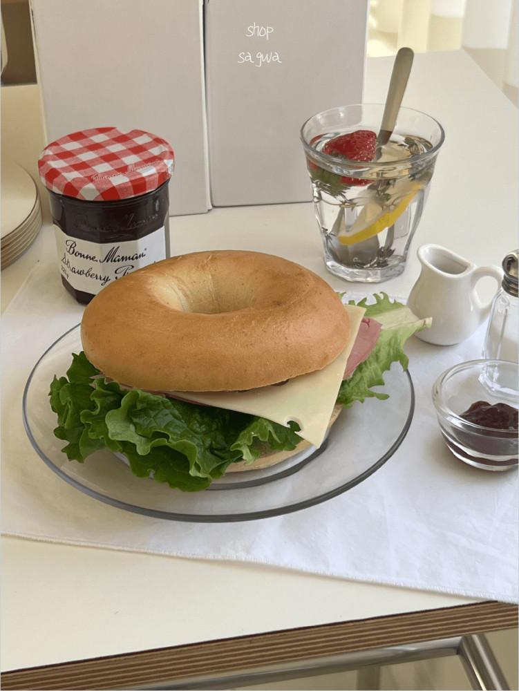 (샵사과) 라운드 글라스 접시