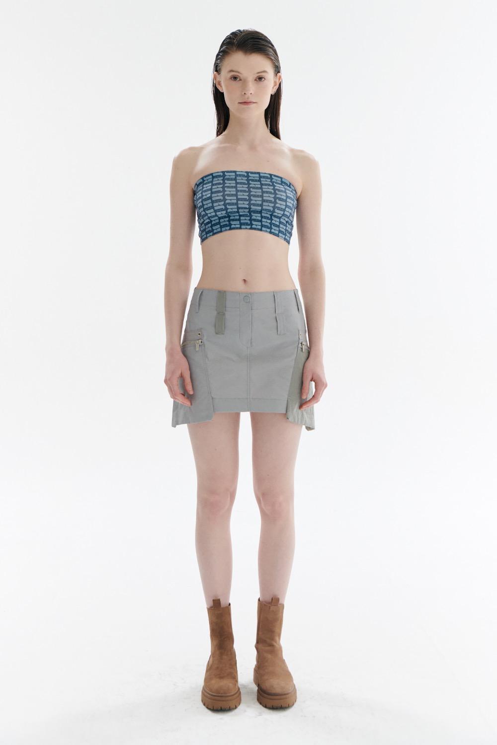 Logo Tube short top [Blue]