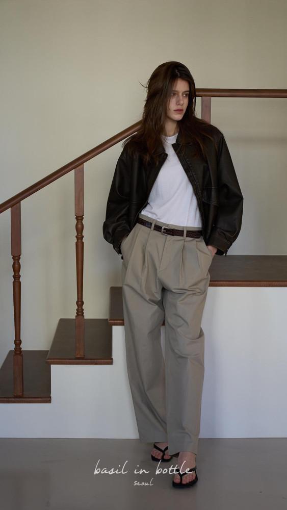 당일/ 재진행 바질인보틀 피그레더 가죽 점퍼