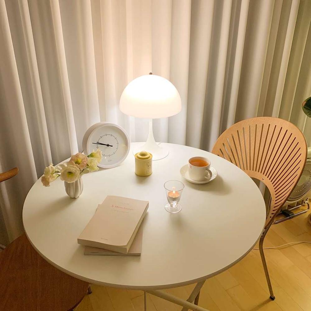 접이식 원형 노트북 폴딩 간이 다용도 식탁 책상 원룸 테이블 탁자 보조 접는 라운드 미니