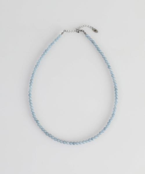 BT 원석 목걸이 06 (4mm 채운옥_아쿠아)