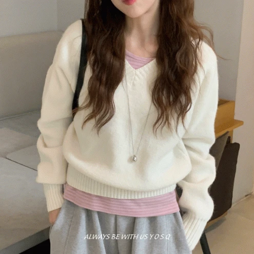 [겉기모🤍] 리라 스트라이프 단가라 긴팔 T / 이너티 겨울티셔츠 긴팔티