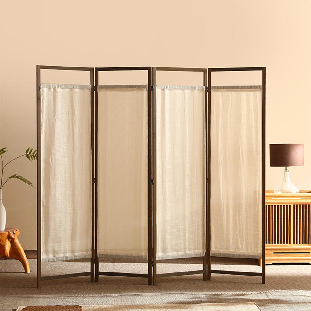 팁스 페브릭 원목 접이식 병풍 파티션 셀프인테리어 가벽 만들기