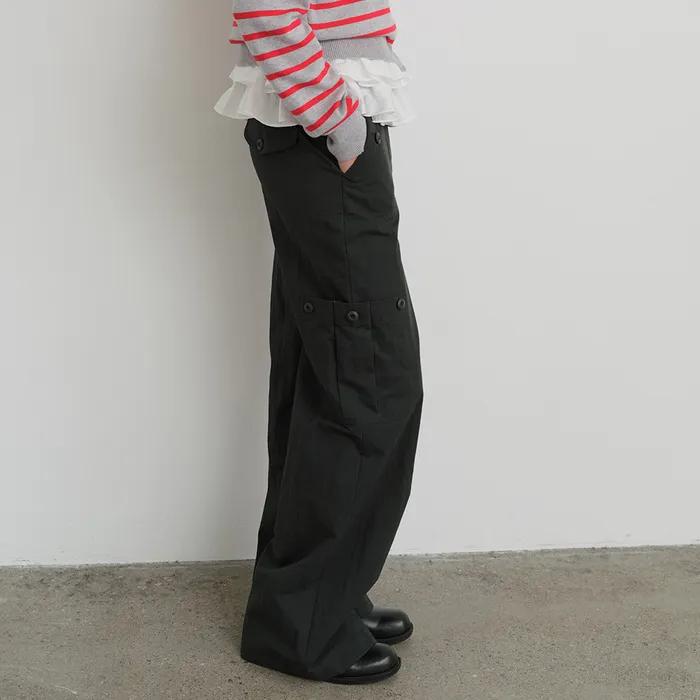 TWILL CARGO PANTS (CHARCOAL)