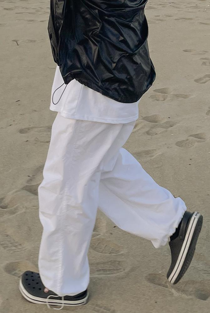 나일론 와이드 벌룬팬츠