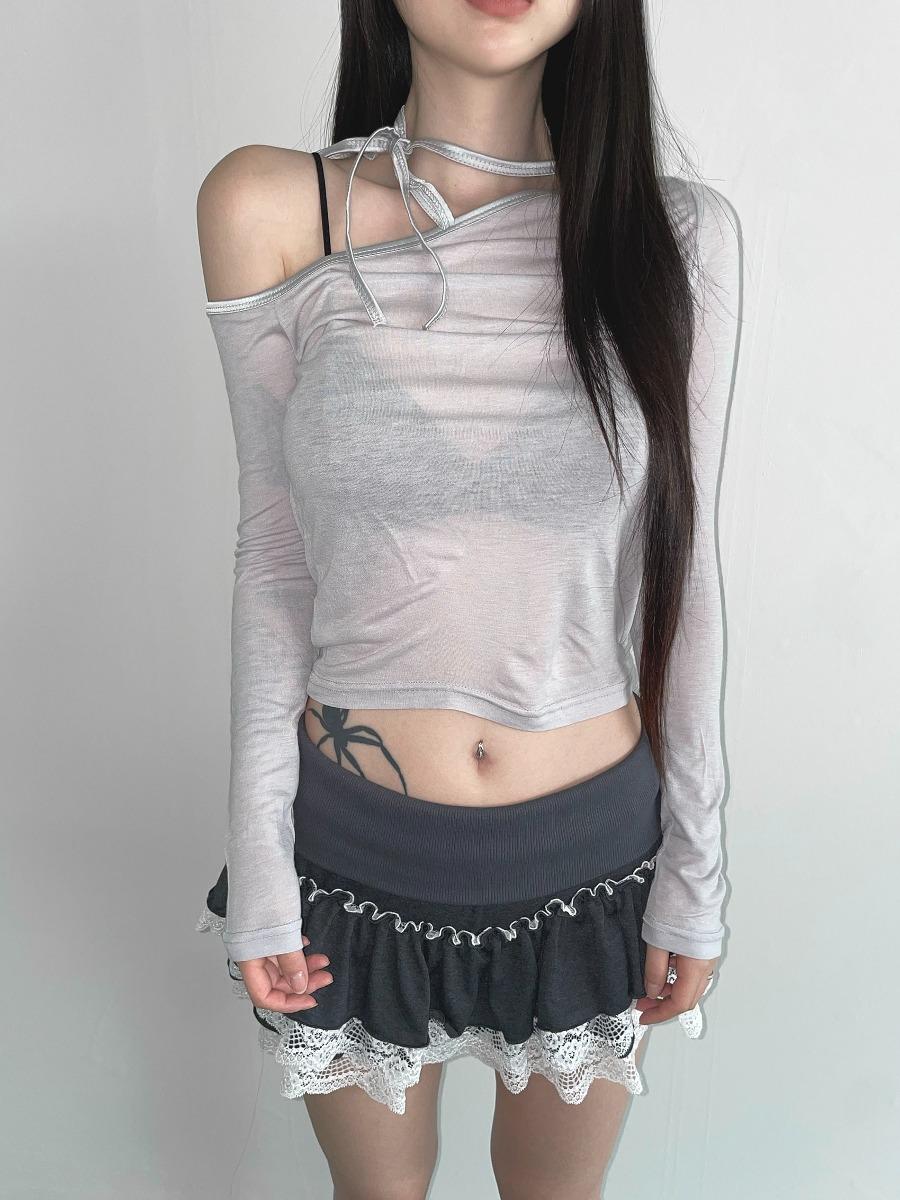 디에어타운 side off choker top(2 color)