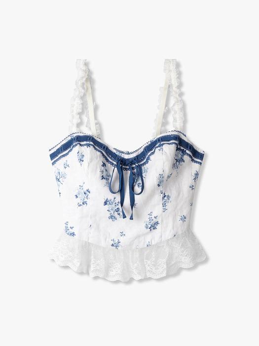 플라워 린넨 뷔스티에 탑 (Paola Linen Top)_화이트 RF15106014