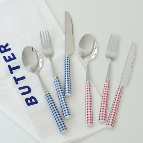 체커보드 커트러리 3종