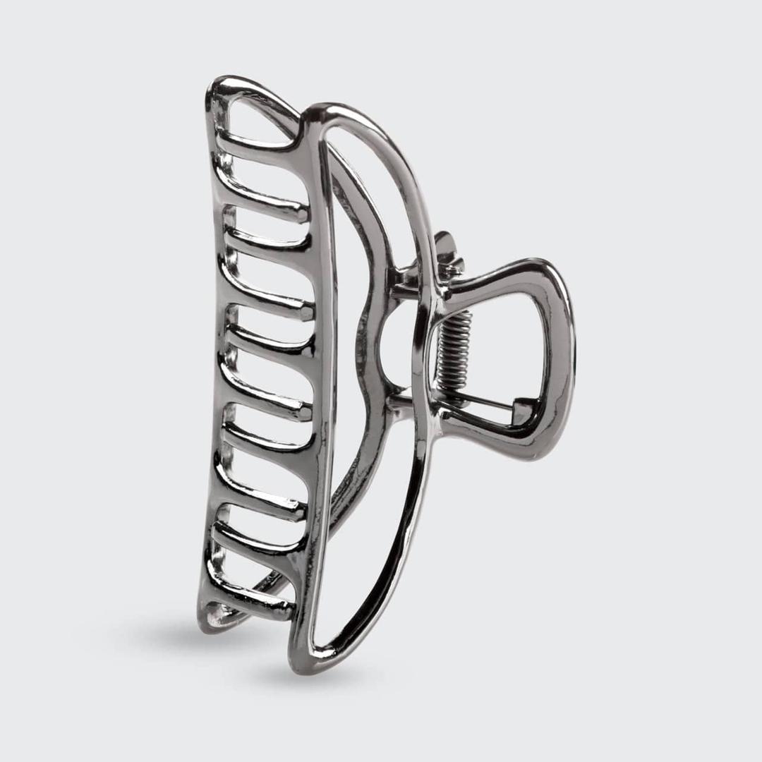 Open Shape Claw Clip - Hematite - NC / OS