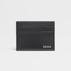 블랙 디어스킨 심플 카드 케이스(LHCVME1817ZNER)