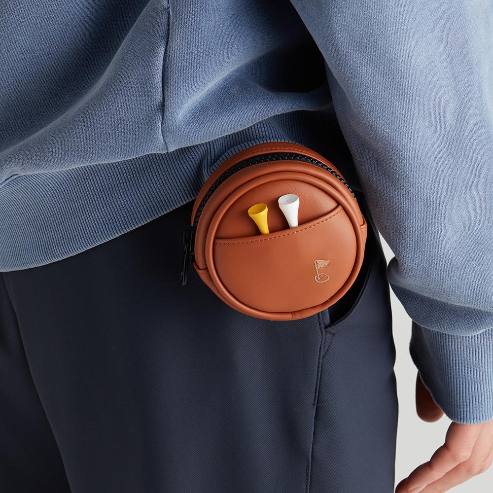 [포레베리] 라운드 골프볼파우치 골프공주머니 3가지컬러